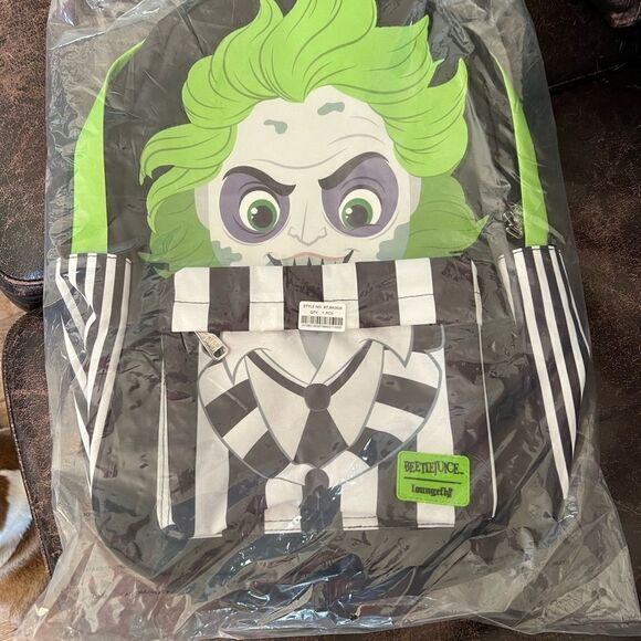 Loungefly Beetlejuice Large Backpack - Picture 5 of 12